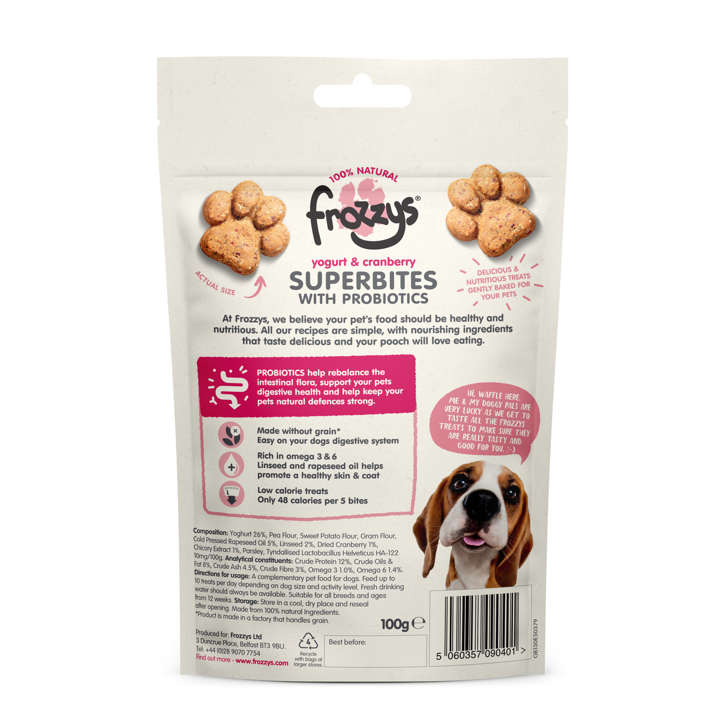 Frozzys Superbites with Probiotics Yogurt & Cranberry