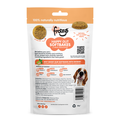 Frozzys Happy Gut BAOBAB Salmon Carrot & Tumeric Flavour