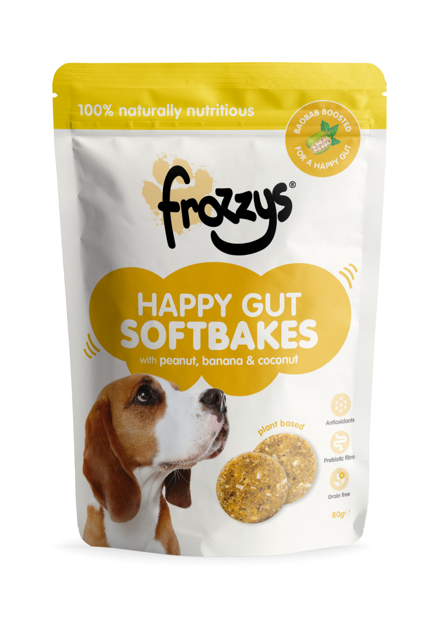 Frozzys Happy Gut BAOBAB Peanut Banana & Coconut Flavour