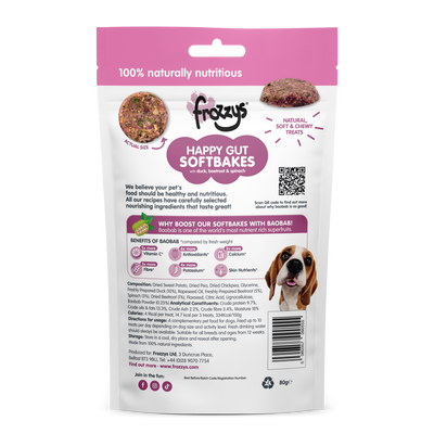 Frozzys Happy Gut BAOBAB Duck  Beetroot & Spinach Flavour