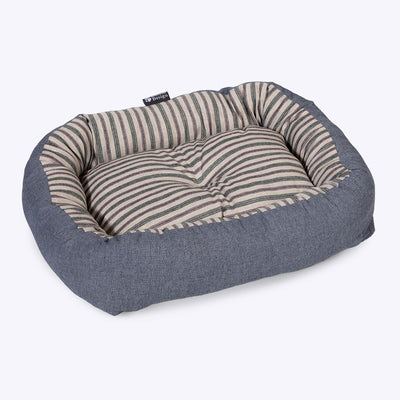 Rustic Stripes Denim Snuggle Bed 23"