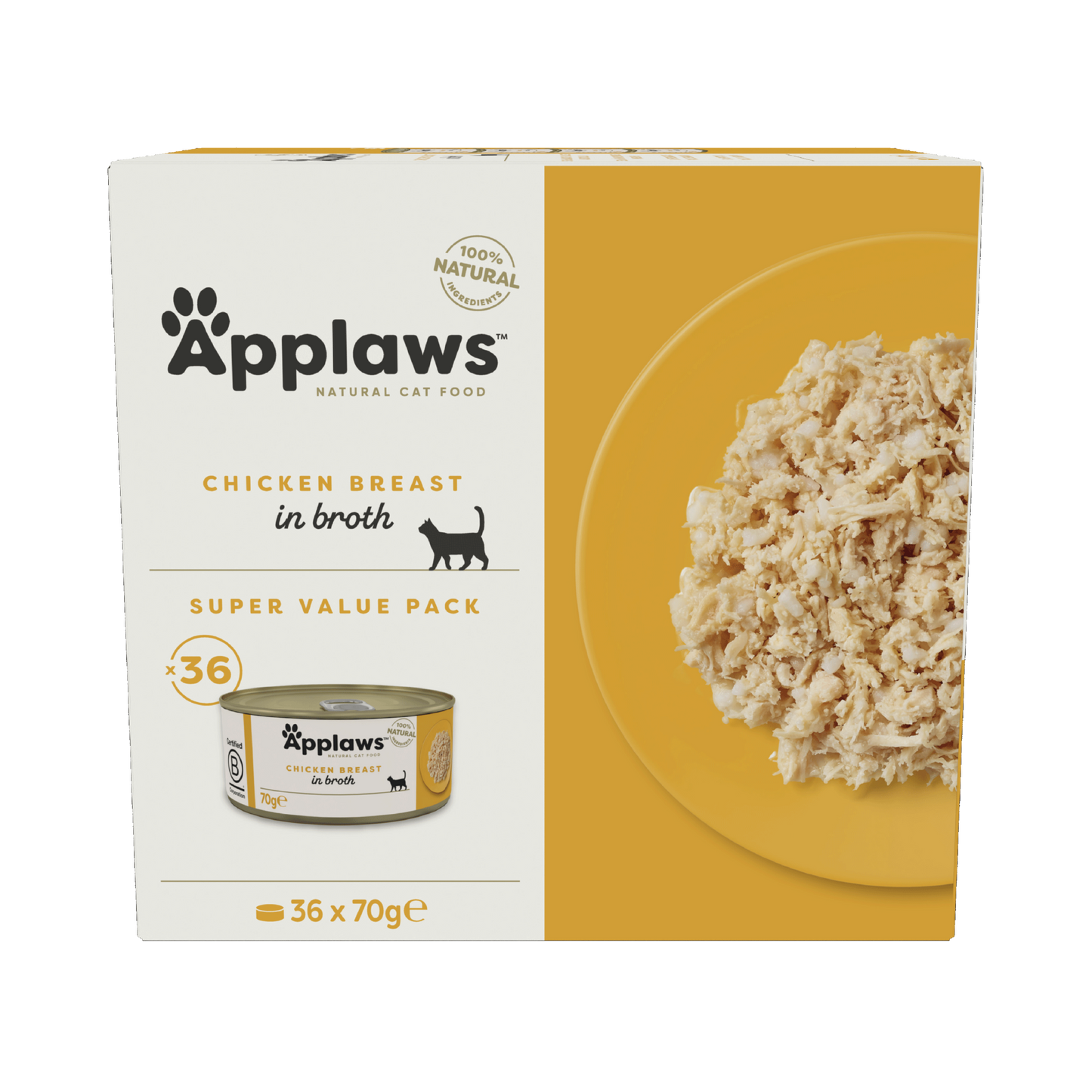 Applaws Cat Tin Chicken Bulk Pack (36x70g)