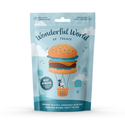 Wonderful World of Treats Burger Dog Treats 50g