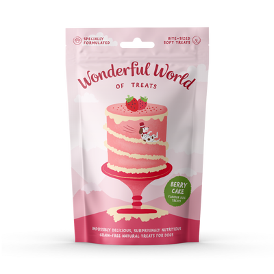 Wonderful World of Treats Berry Cake Dog Treats 50g