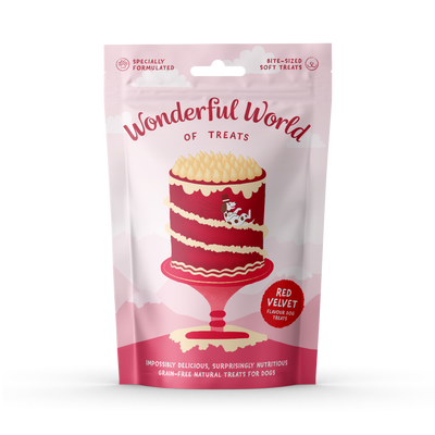 Wonderful World of Treats Red Velvet Cake Dog Treats 50g