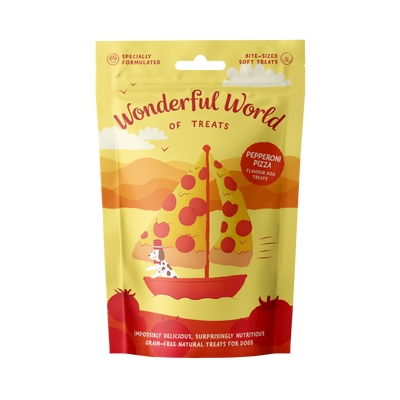 Wonderful World of Treats Pepperoni Pizza Dog Treats 50g