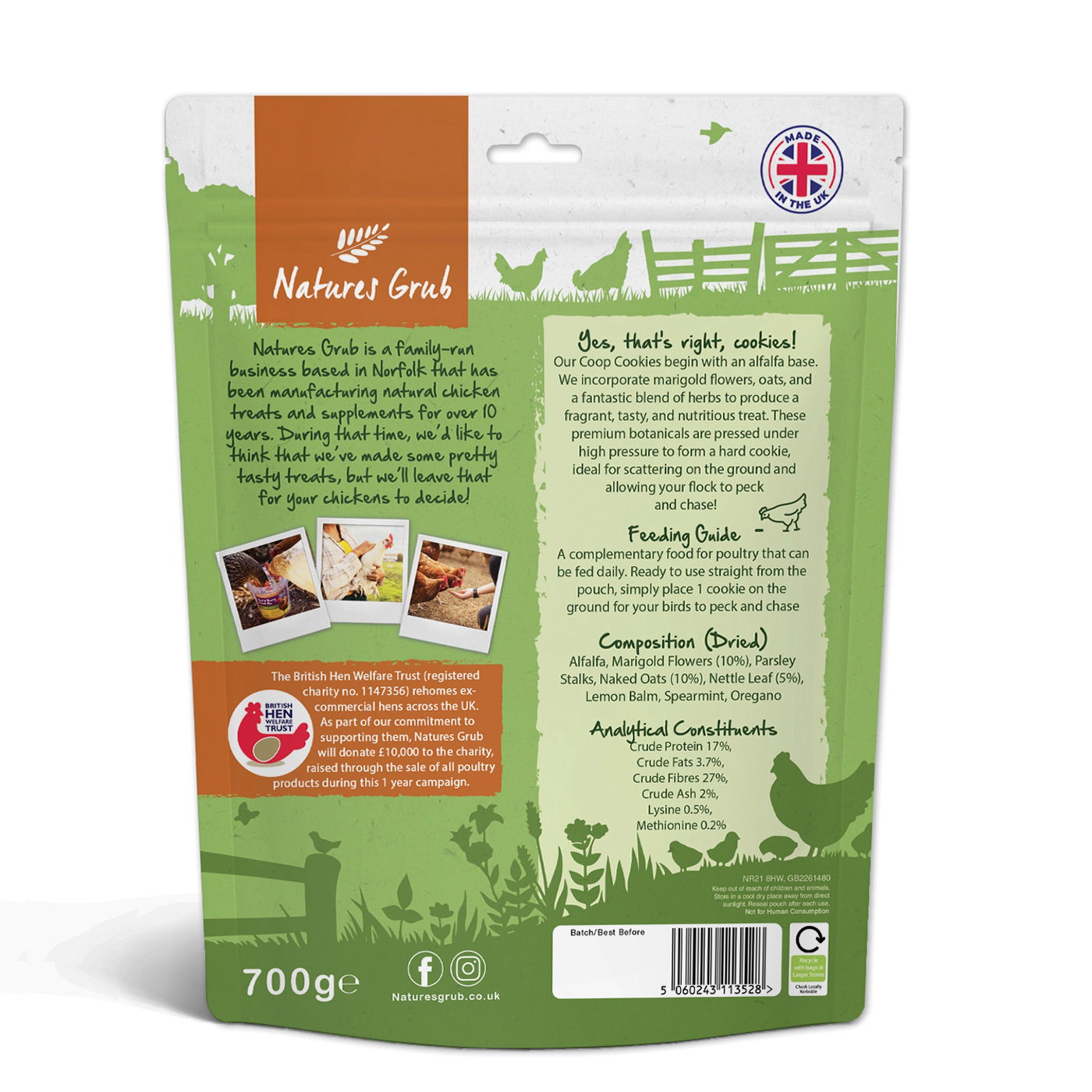Natures Grub Coop Cookies 700g