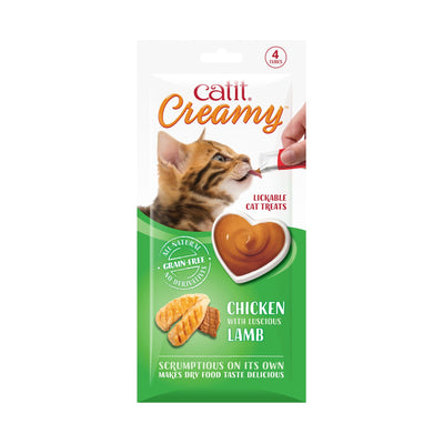 Catit Creamy Treats Chicken & Lamb 4 x 10g