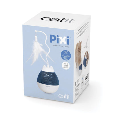 Catit Pixi Spinner Electronic Cat Toy White & Blue