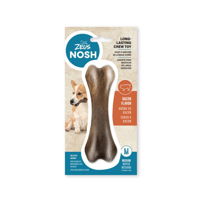 Zeus Nosh Strong Chew Bone Bacon Flavour Single Medium