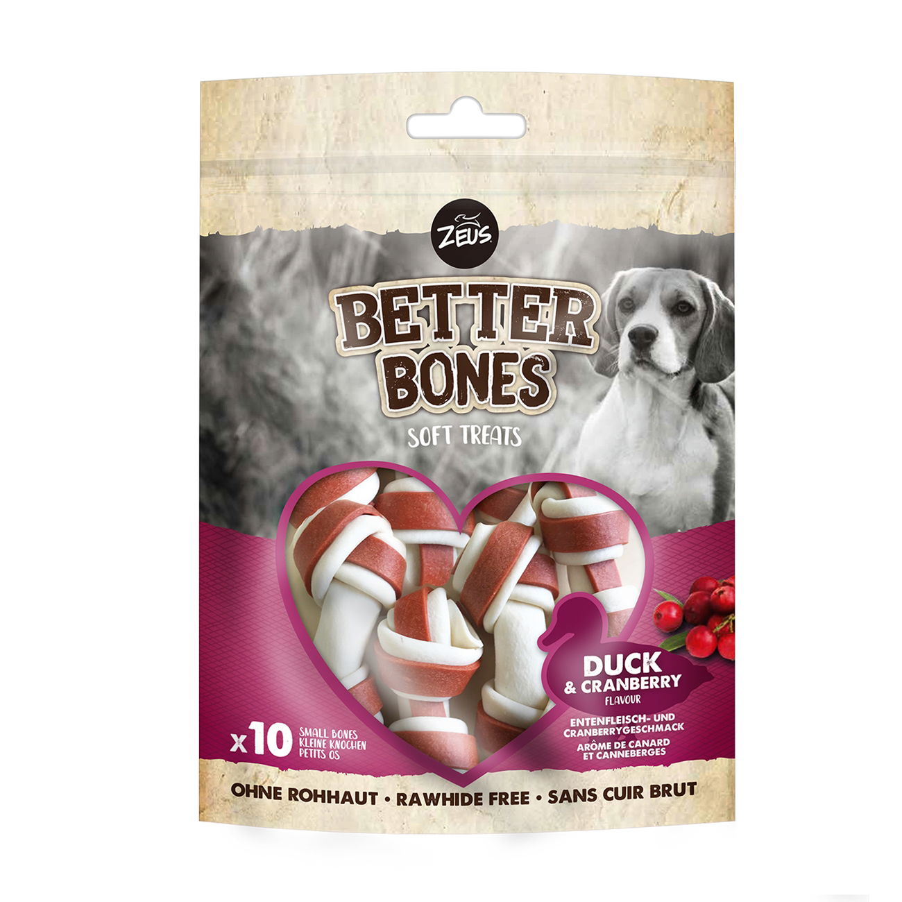 Zeus Better Bones Duck & Cranberry Small Bones 7.5cm