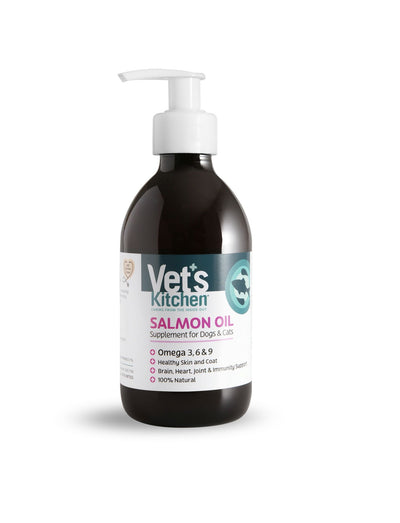 Vet's Kitchen Salmon Oil for Dogs & Cats (with Pump) - 300ml
