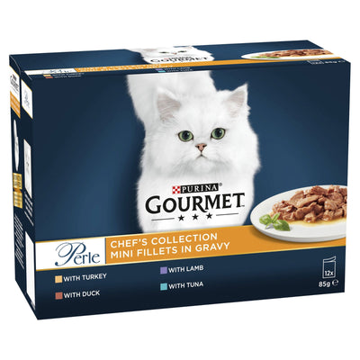Gourmet Perle Chef's Collection in Gravy Wet Cat Food 12x85g