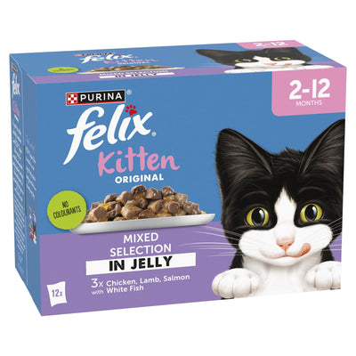 Felix Original Kitten Mixed Selection in Jelly Wet Cat Food 12x85g