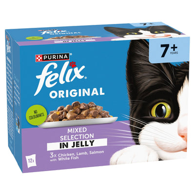 Felix Original Senior 7+ Mixed Selection in Jelly Wet Cat Food 12x85g