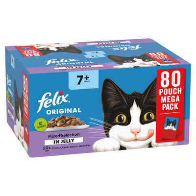 Felix Original Senior 7+ Mixed Selection in Jelly Wet Cat Food 80x85g