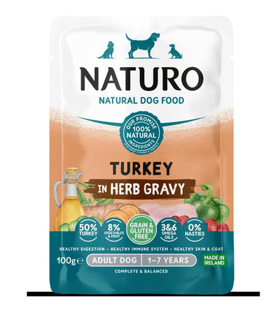 Naturo Adult Grain & Gluten Free Turkey in Herb Gravy 100g