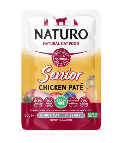 Naturo Cat Senior Chicken Paté Pouch 85g