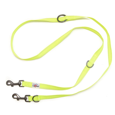 Long Paws Urban Trek Reflective Webbing Training Leash  Neon Yellow Medium - 200cm 2.0cm wide