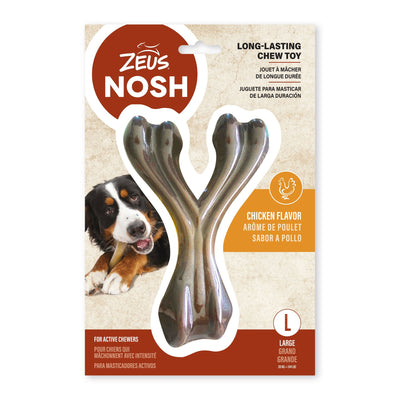 Zeus Nosh Strong Chew Bone Chicken Flavour Wishbone Large