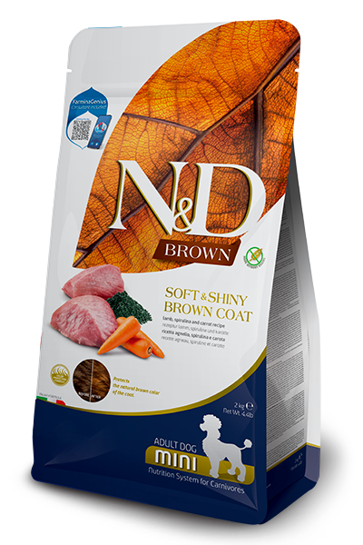N&D Brown Dog Lamb. Spirulina & Carrot Adult Mini 2 Kg