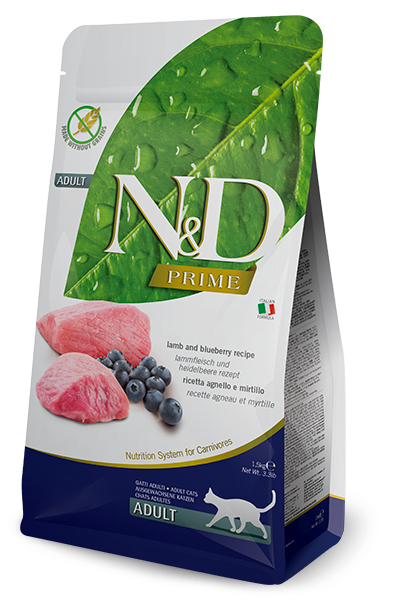 N&D Prime Cat Lamb & Blueberry Adult 1.5 Kg