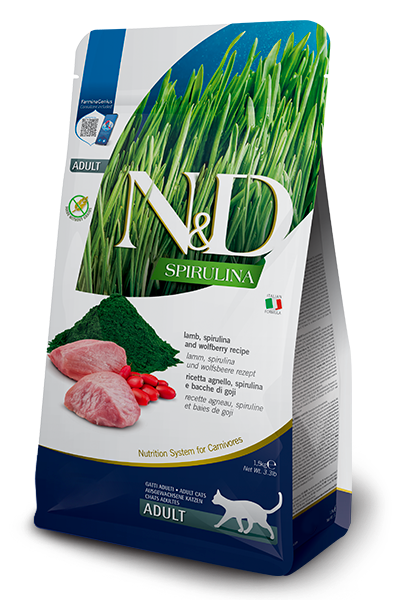 N&D Spirulina Lamb Cat Adult 1.5 Kg