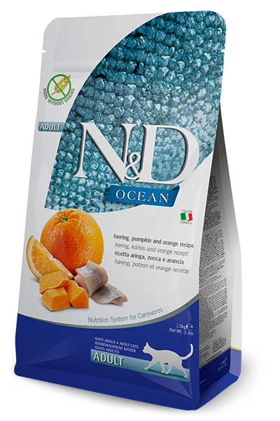 N&D Ocean Cat Herring Pumpkin & Orange Adult 1.5 Kg