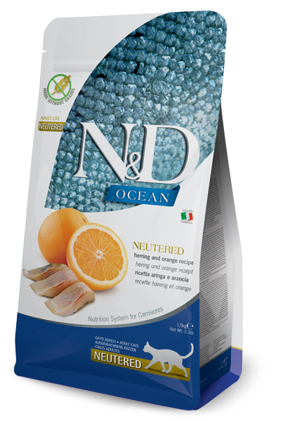 N&D Ocean Cat Herring & Orange Neutered Adult 1.5 Kg