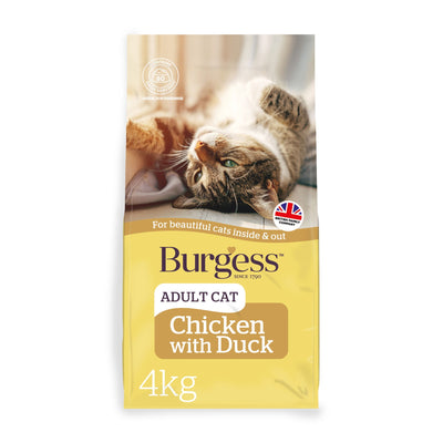 Burgess Cat Chicken with Duck Dry Food For Adult Cats 4kg