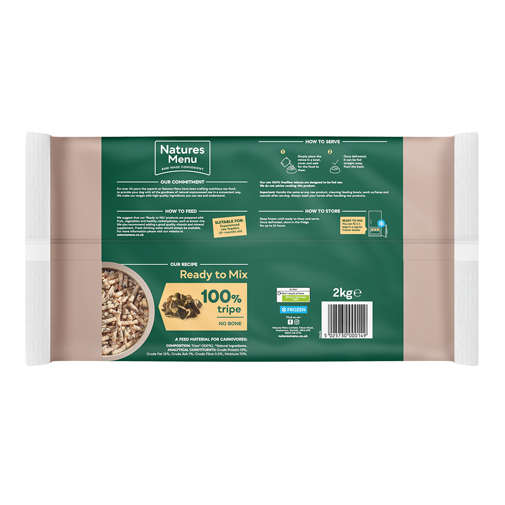 Natures Menu Ready to Mix Freeflow Tripe 2kg