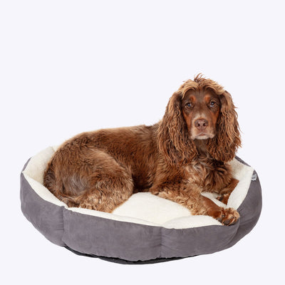 Danish Essentials Quilted Bed Charcoal Small
