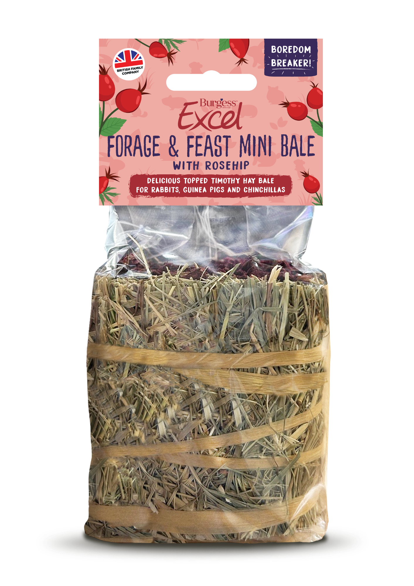 Forage and Feast Hay Bale with Rosehip