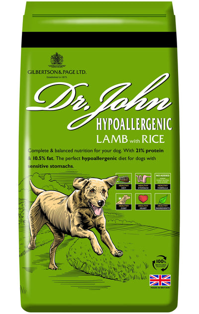 Dr John Hypoallergenic Lamb with Rice & Vegetables 12.5kg