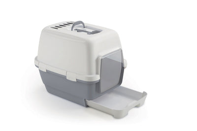 Stefanplast Cathy Clever & Smart Litter Tray - Grey/White
