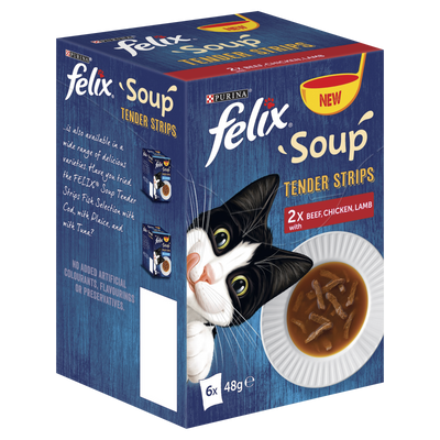 FELIX Soup Strips Mixed Variety Fish Selection 6x48g