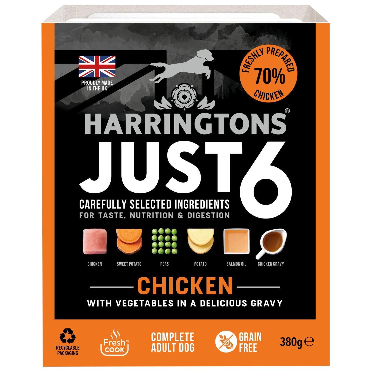 Harringtons Wet Just 6 Chicken 380g