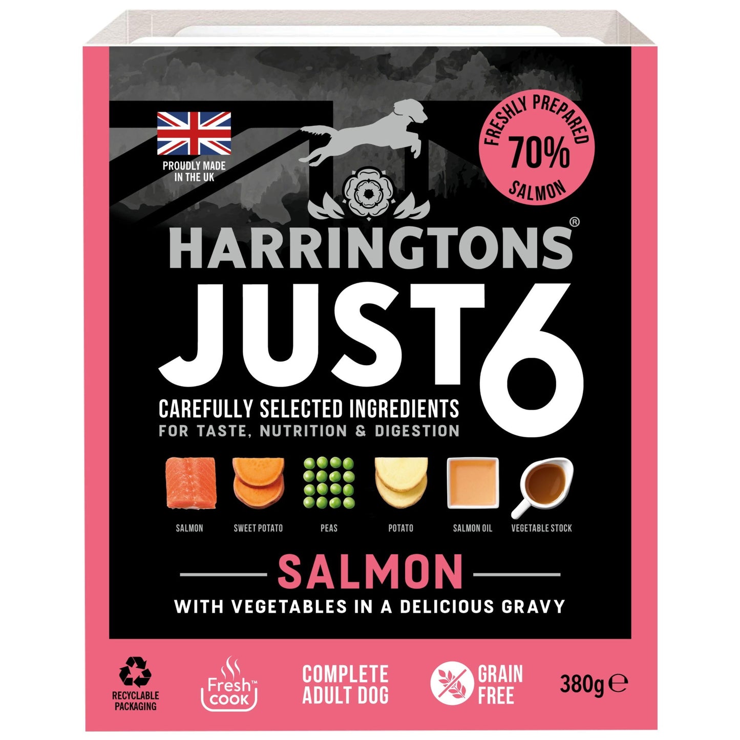 Harringtons Wet Just 6 Salmon 380g
