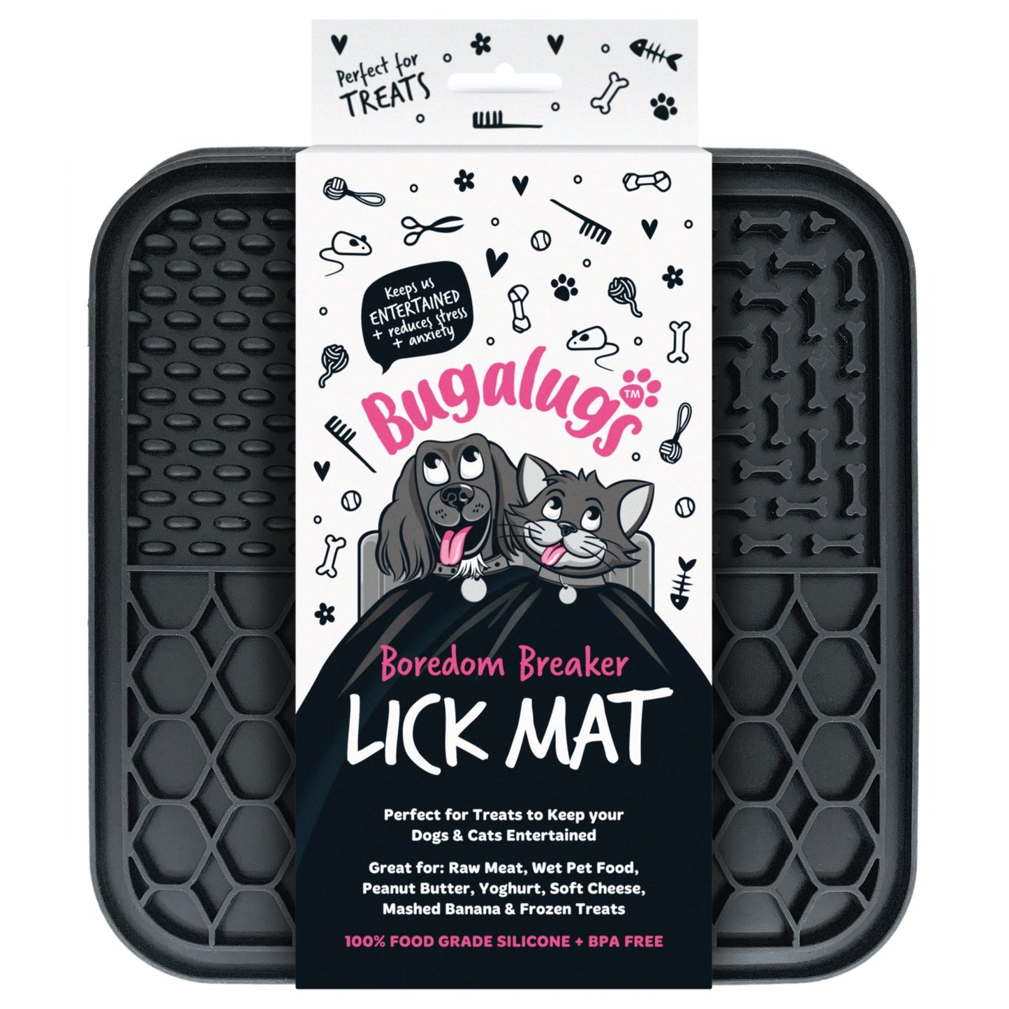Lick Mat (Euro Hanger) in SRP Black