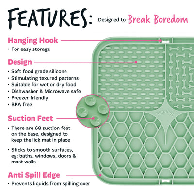 Lick Mat (Euro Hanger) in SRP Green