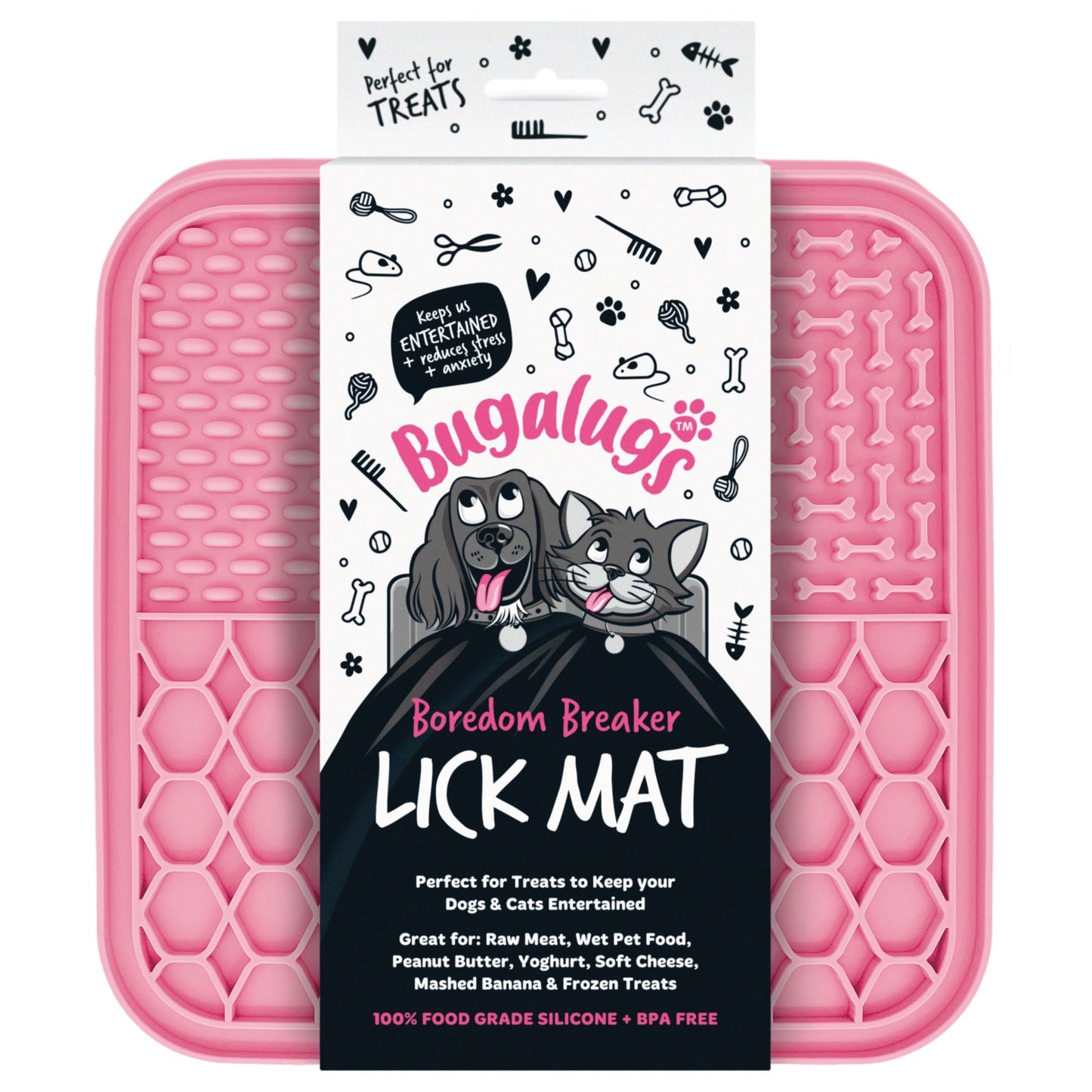 Lick Mat (Euro Hanger) in SRP Pink