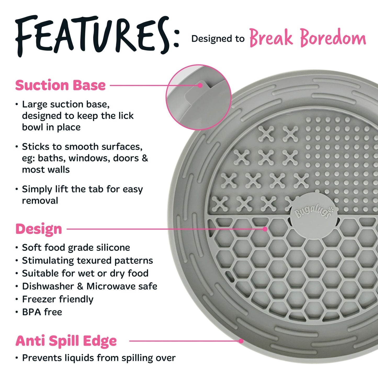 Lick Bowl (Euro Hanger) in SRP Grey