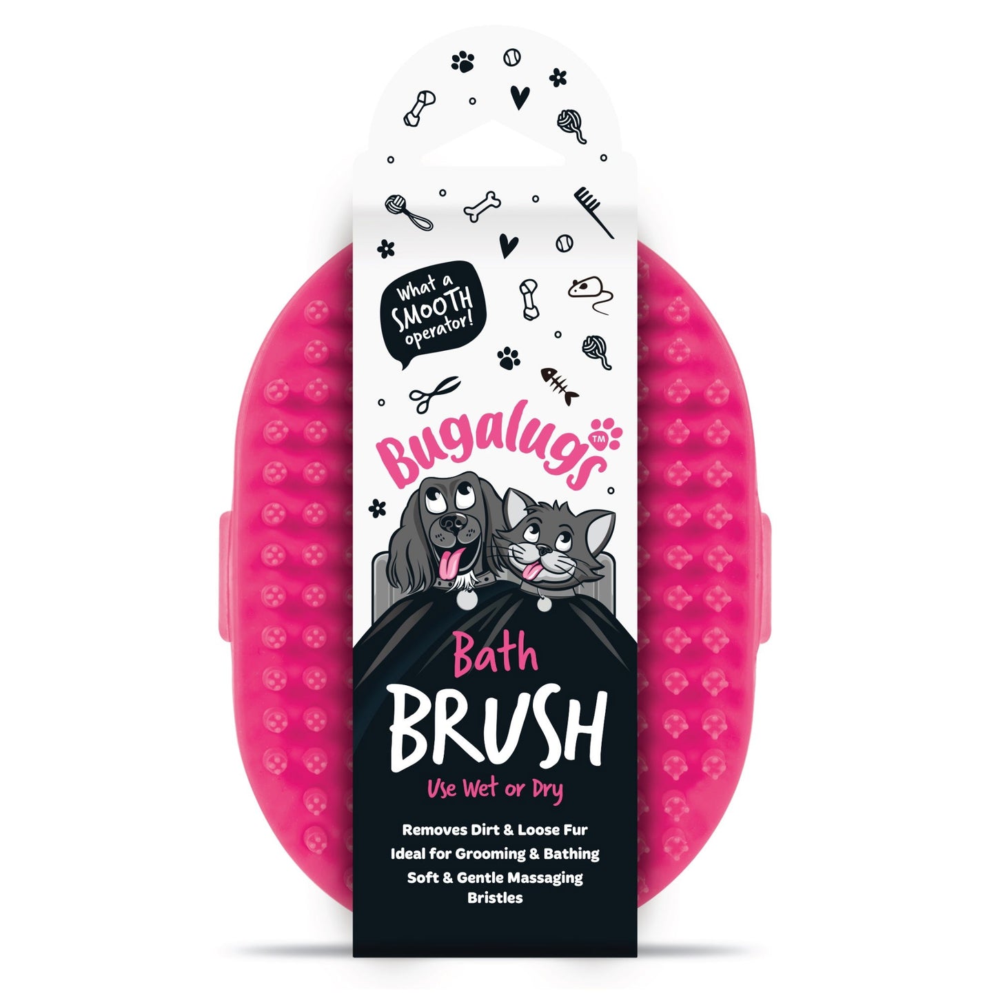 Bath Brush (Euro Hanger) in SRP Pink