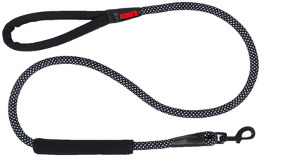 KONG Rope Leash With Grip Support Black 1.5cm D 1.5m L