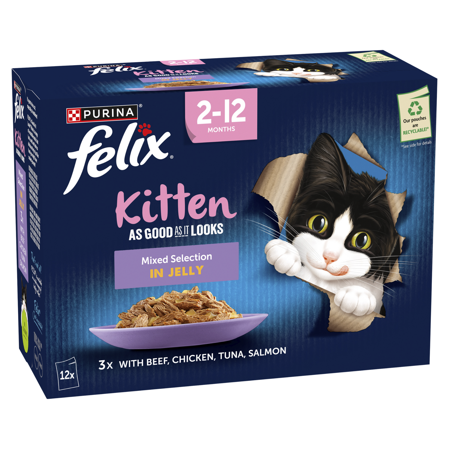 Felix AGAIL Kitten Beef in Jelly (12x85g)