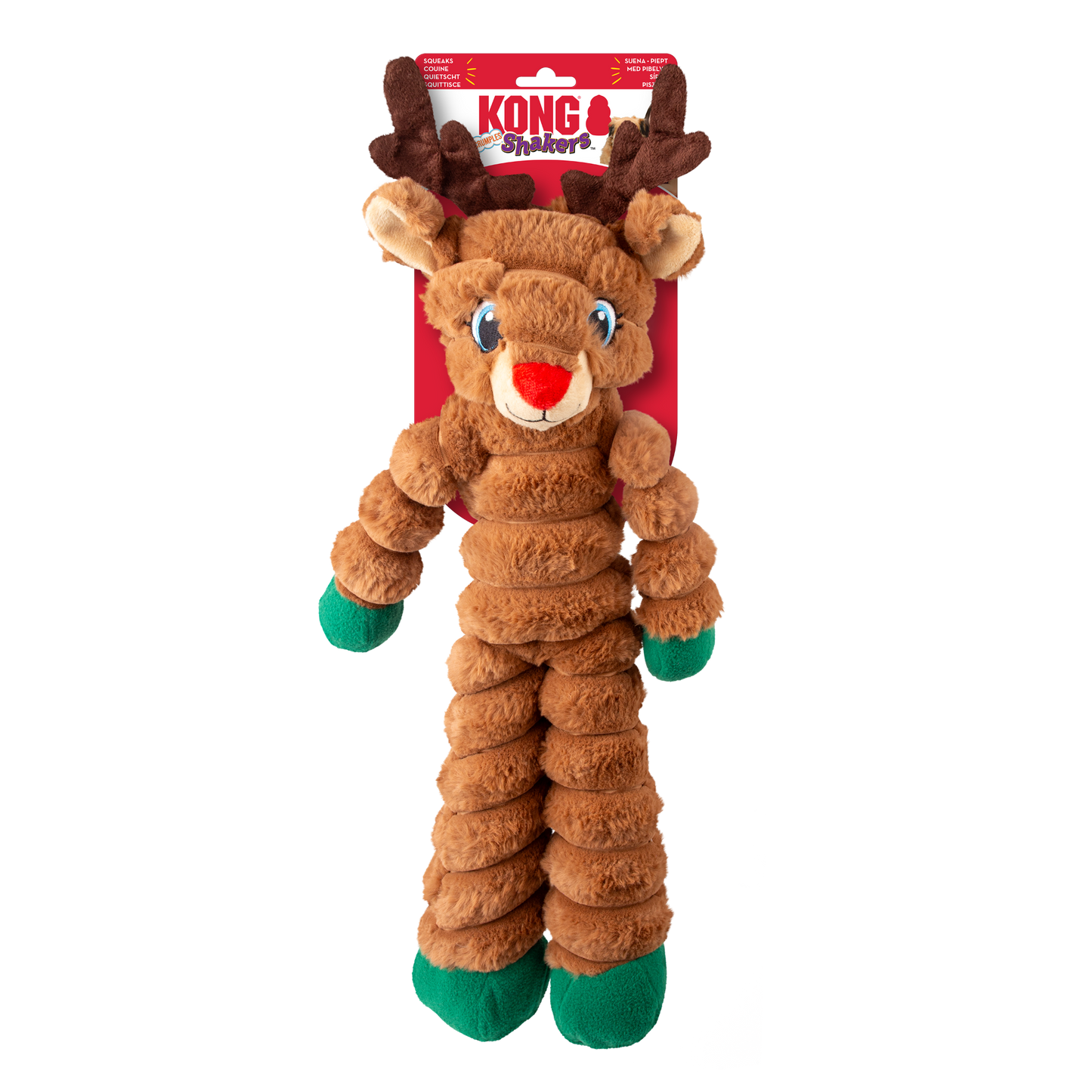 KONG Holiday Shakers™ Crumples Reindeer XL