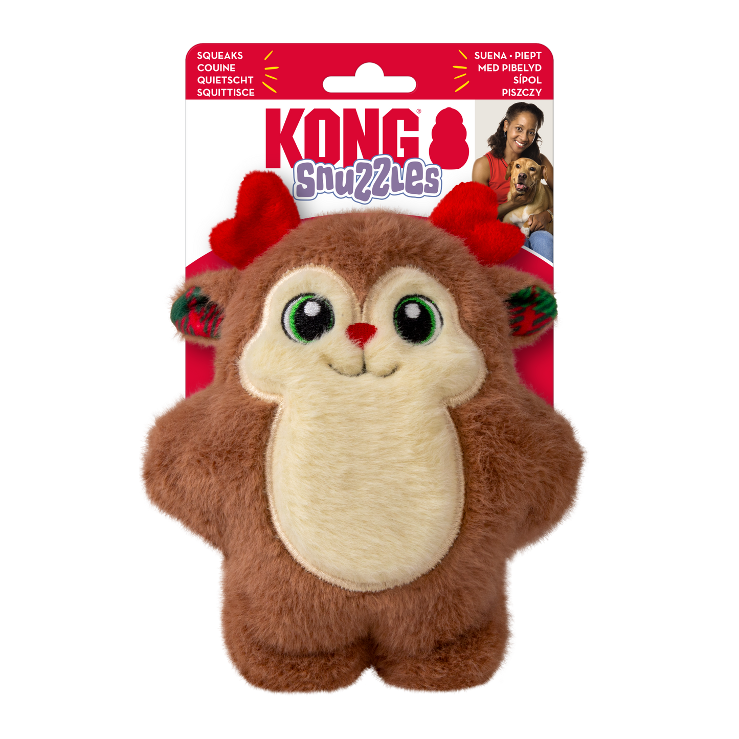 KONG Holiday Snuzzles Reindeer Sm