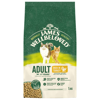 James Wellbeloved Dry Cat Adult Turkey 1.5kg