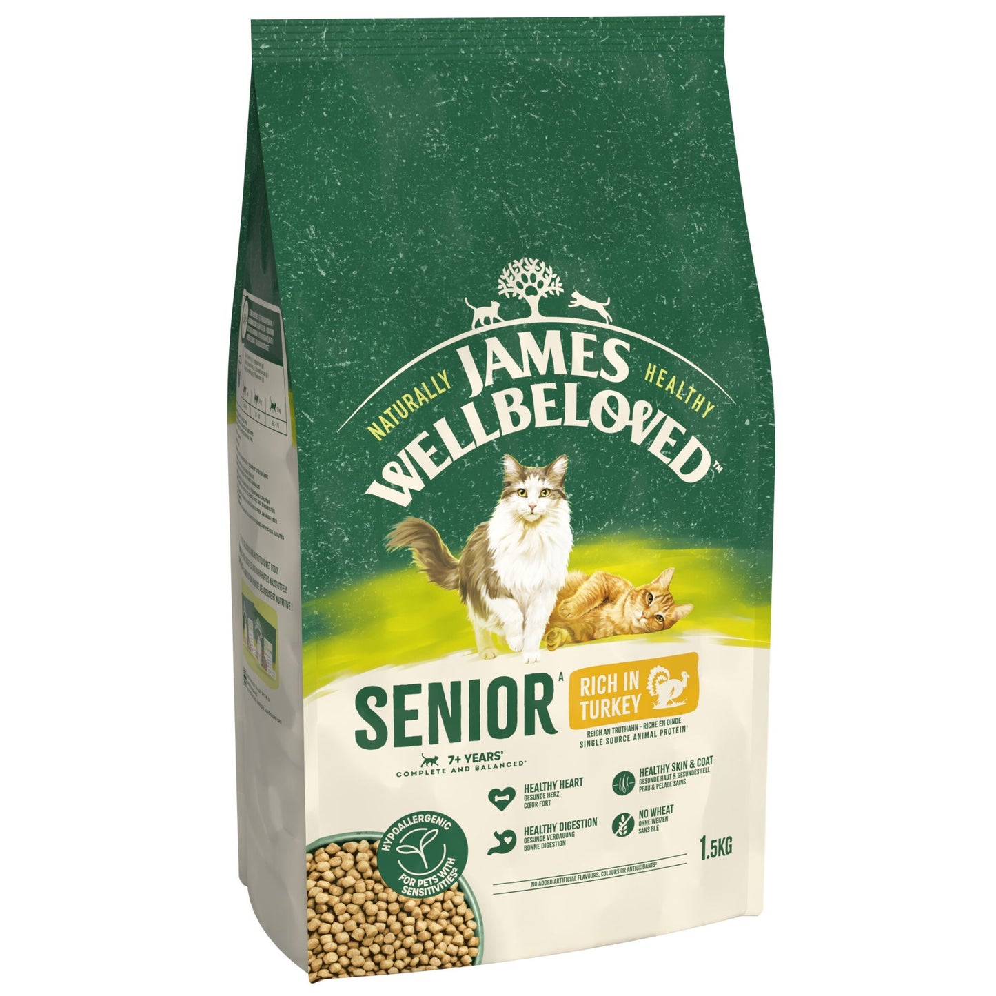 James Wellbeloved Dry Cat Senior Turkey 1.5kg
