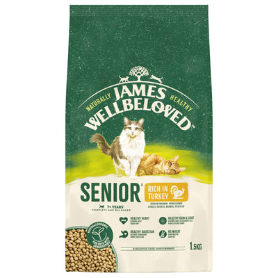 James Wellbeloved Dry Cat Senior Turkey 1.5kg
